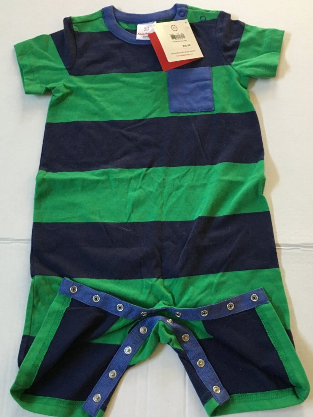 NWT Hanna Andersson 100% Cotton Striped Romper Size 2T